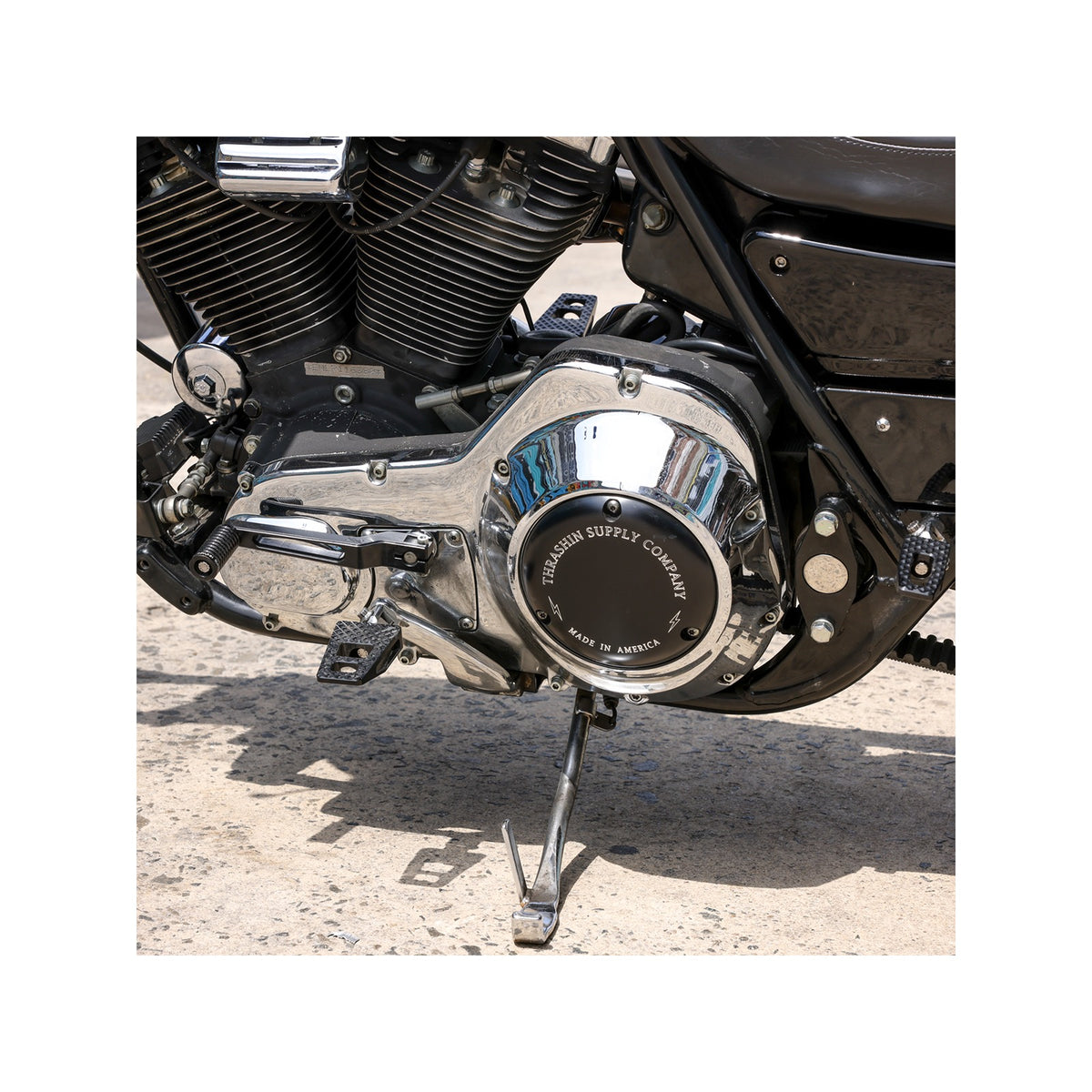 THRASHIN SUPPLY CO. - DERBY COVER - BLACK/MACHINED - CLASSIC - 3 HOLE