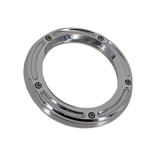 TRASK - ASSAULT DERBY COVER WITH WINDOW- CHROME - TOURING/TRIKE