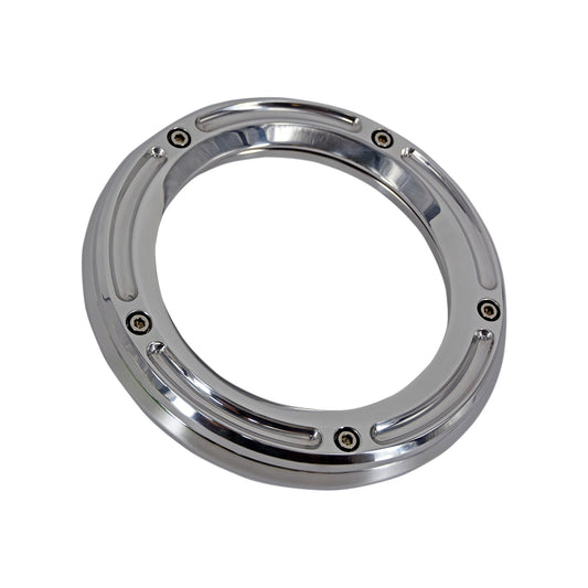 TRASK - ASSAULT DERBY COVER WITH WINDOW - CHROME - BIG TWIN