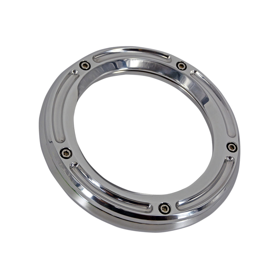 TRASK - ASSAULT DERBY COVER WITH WINDOW - CHROME - BIG TWIN