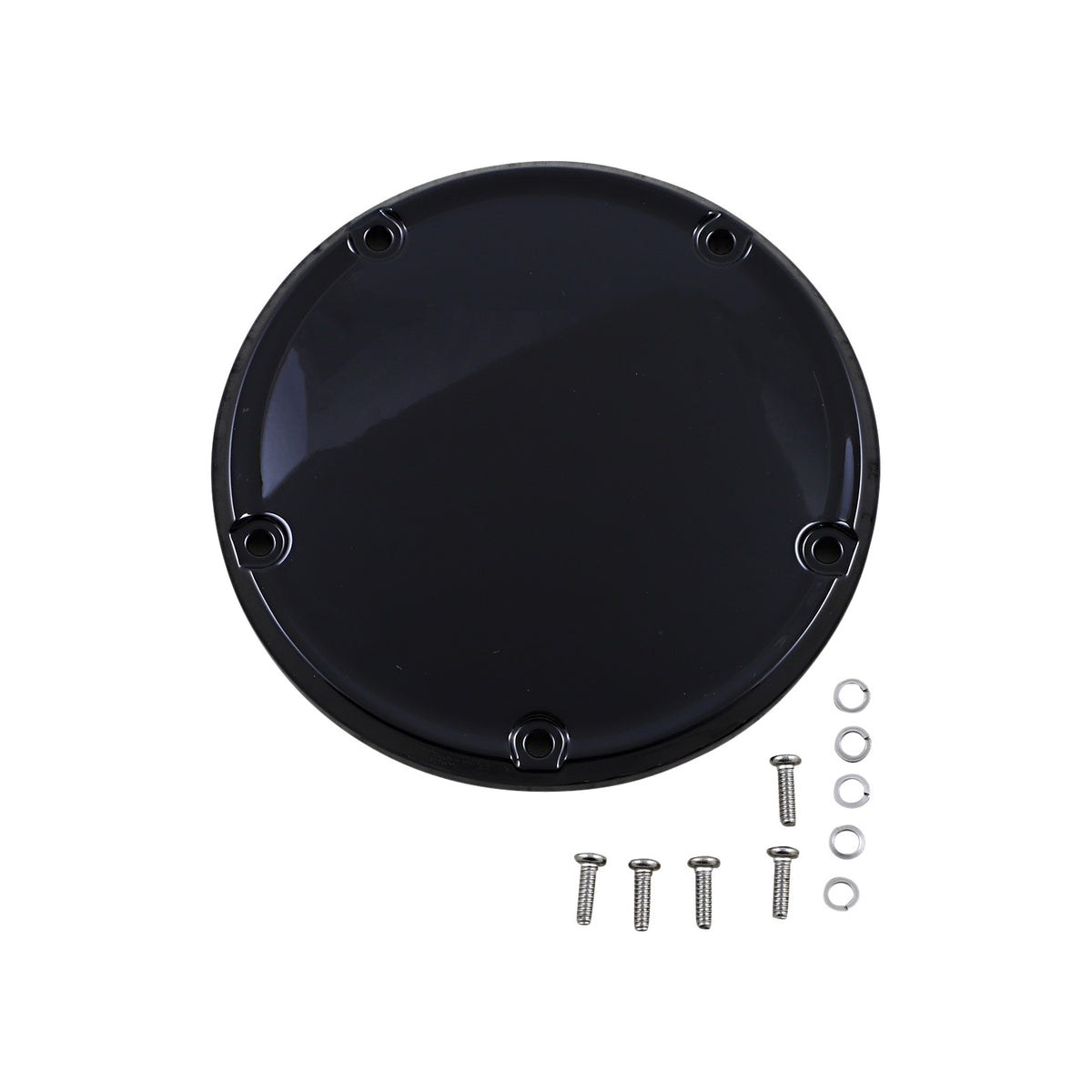 DRAG SPECIALTIES - DERBY COVER - GLOSS BLACK - 5 HOLE - '18-'26 SOFTAIL