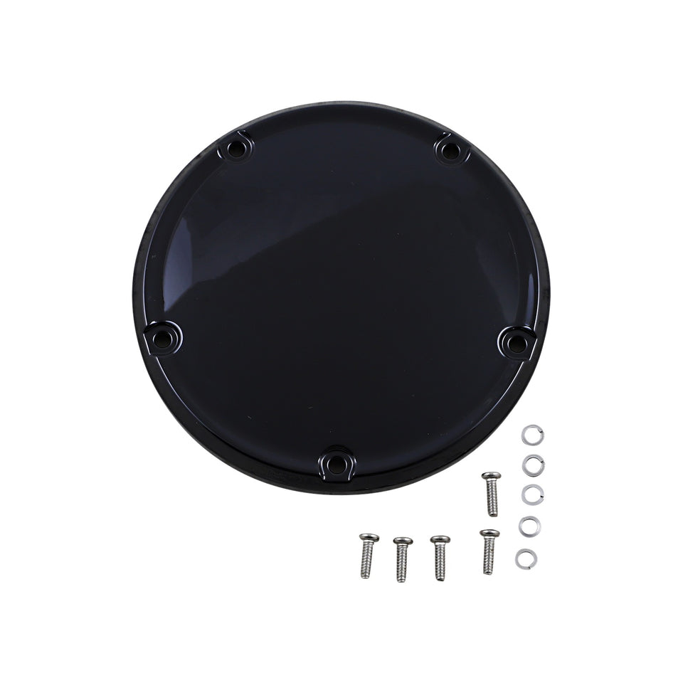 DRAG SPECIALTIES - DERBY COVER - GLOSS BLACK - 5 HOLE - '18-'26 SOFTAIL