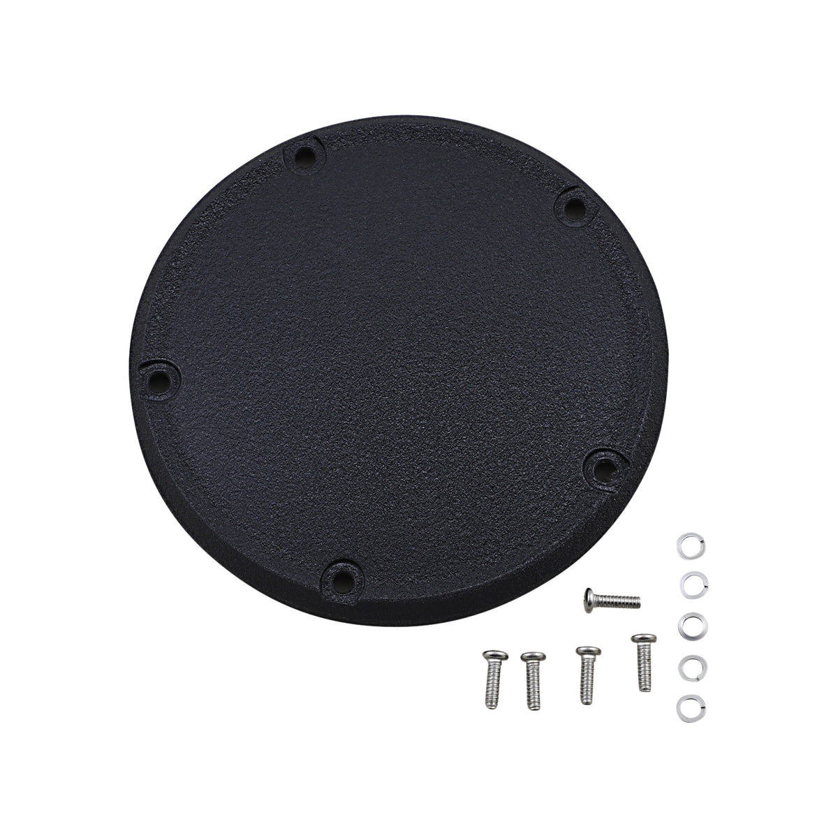 DRAG SPECIALTIES - DERBY COVER - WRINKLE BLACK - 5 HOLE - '18-'26 SOFTAIL