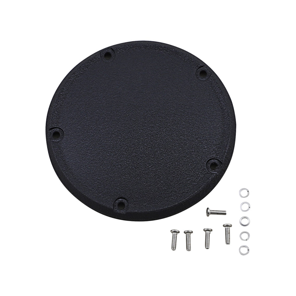 DRAG SPECIALTIES - DERBY COVER - WRINKLE BLACK - 5 HOLE - '18-'26 SOFTAIL