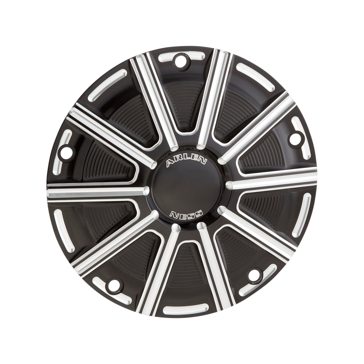 ARLEN NESS - 10-GAUGE DERBY COVER - BLACK/MACHINED - TOURING/TRIKE