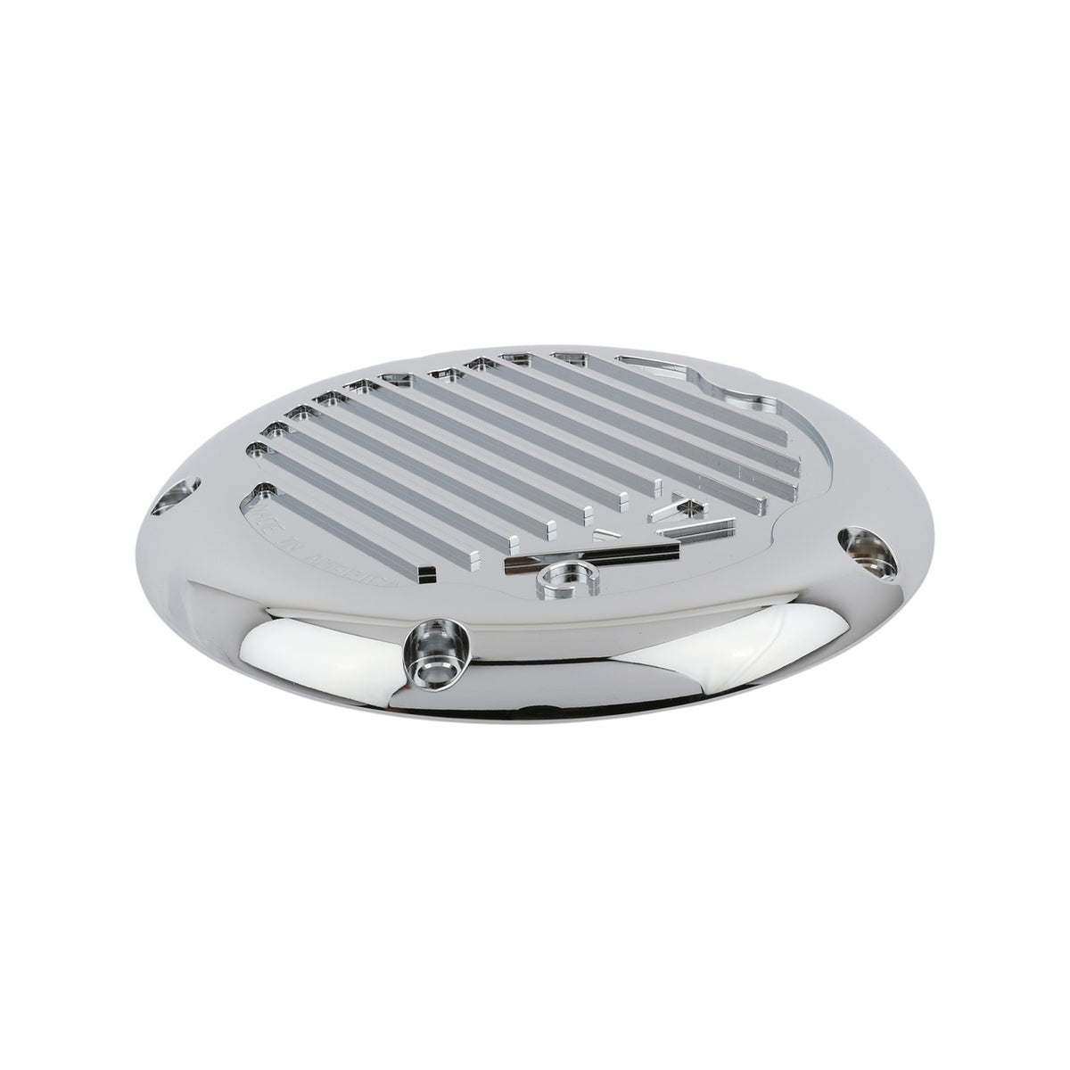 THRASHIN SUPPLY CO. - DERBY COVER WITHOUT GASKET - FINNED - CHROME - 5 HOLE