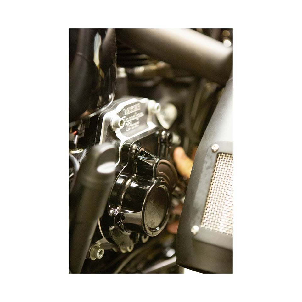 BAKER DRIVETRAIN - TRANSMISSION SIDE COVER ASSEMBLY - FUNCTION-FORMED(TM)/CABLE TYPE - GLOSS BLACK