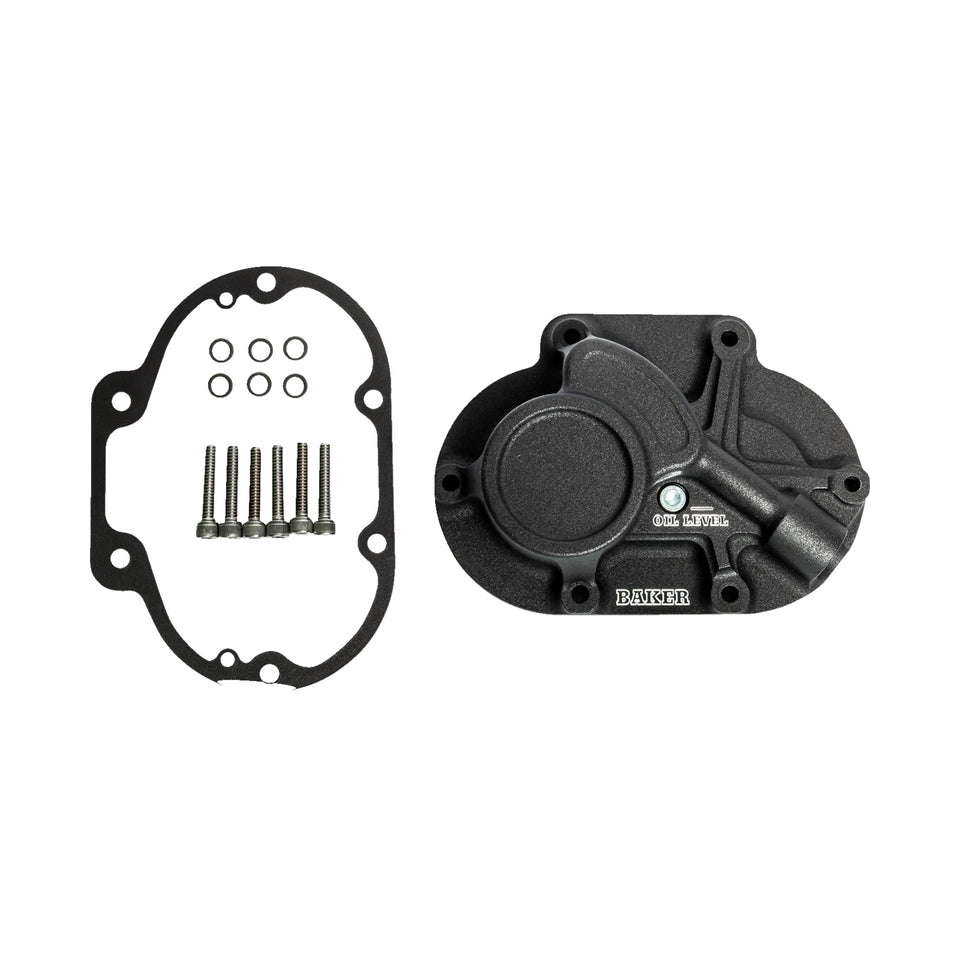 BAKER DRIVETRAIN - TRANSMISSION SIDE COVER ASSEMBLY - FUNCTION-FORMED(TM)/CABLE TYPE - GLOSS BLACK