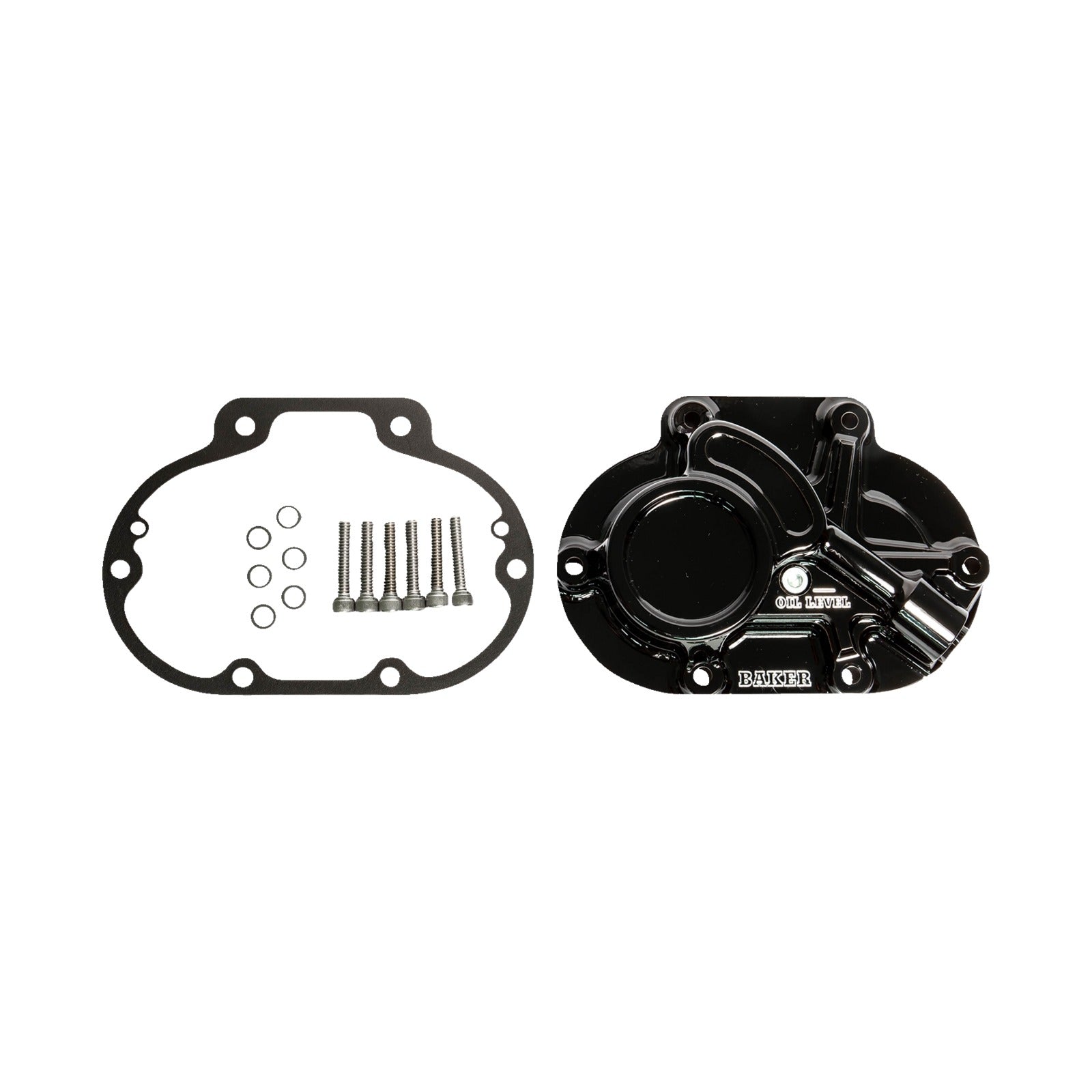 BAKER DRIVETRAIN - TRANSMISSION SIDE COVER ASSEMBLY - FUNCTION-FORMED(TM)/CABLE TYPE - GLOSS BLACK