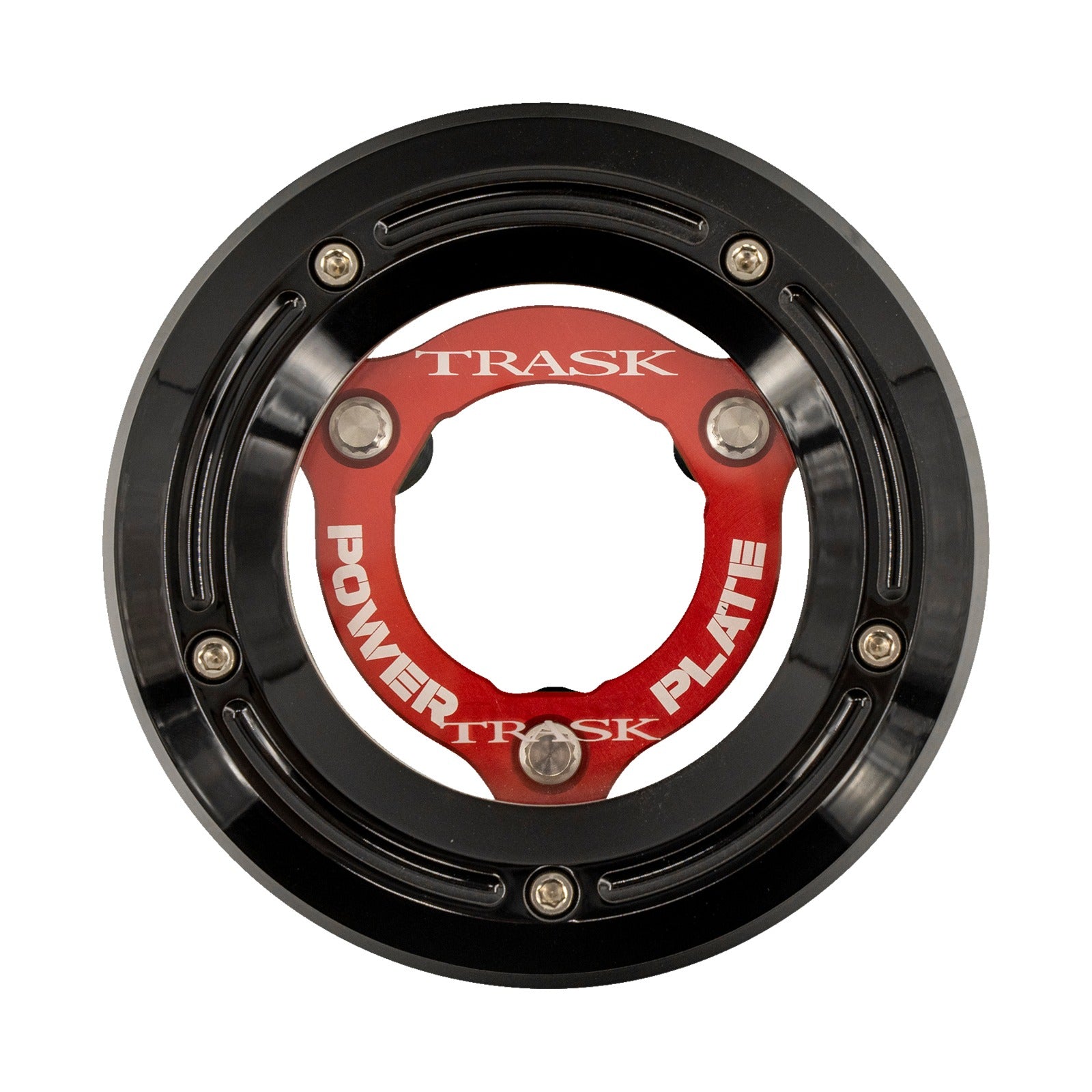 TRASK - DERBY COVER WITH POWER PLATE - BLACK/RED - KIT - '18-'25 SOFTAIL