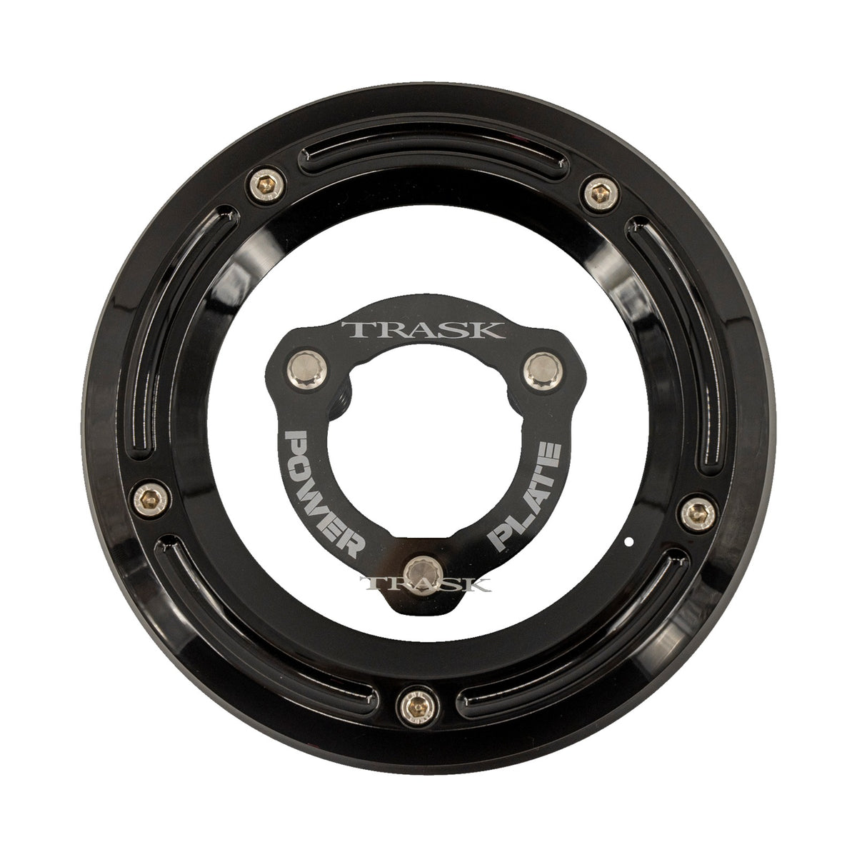 TRASK - DERBY COVER WITH POWER PLATE - BLACK/GOLD - KIT - '18-'25 SOFTAIL