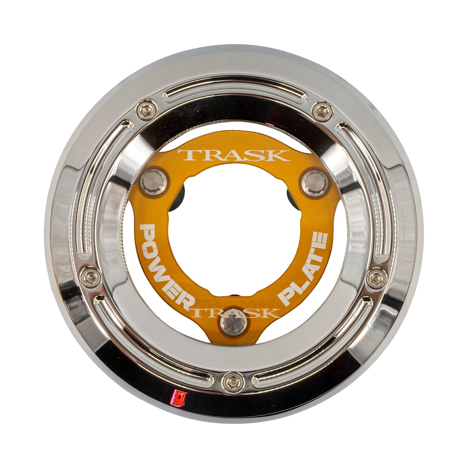 TRASK - DERBY COVER WITH POWER PLATE - CHROME/GOLD - KIT - '18-'25 SOFTAIL