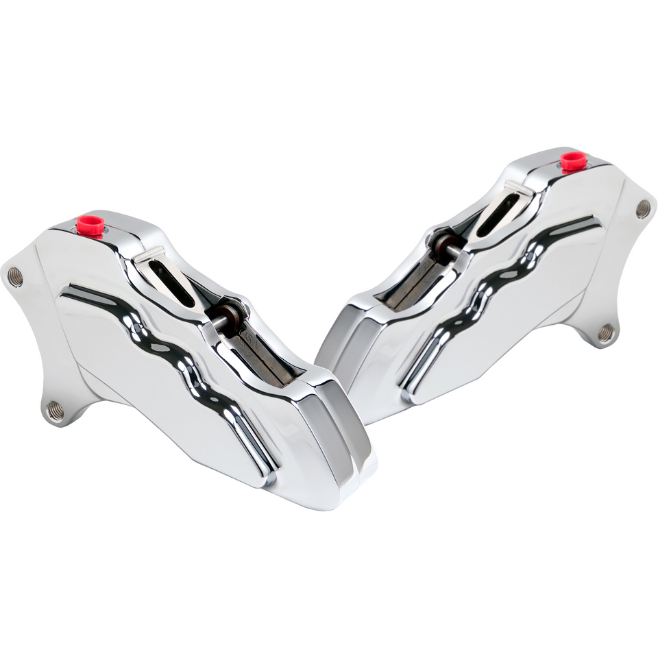 HAWG HALTERS INC - 6 PISTON CALIPER KITS - 6 PIST FRONT DUAL CALIPER KIT CHROME W/ 11.8" ROTOR