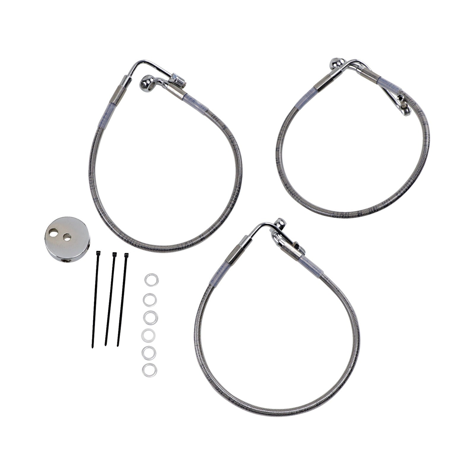 DRAG SPECIALTIES - BRAKE LINE - FRONT (LOWER/UPPER) - STAINLESS STEEL