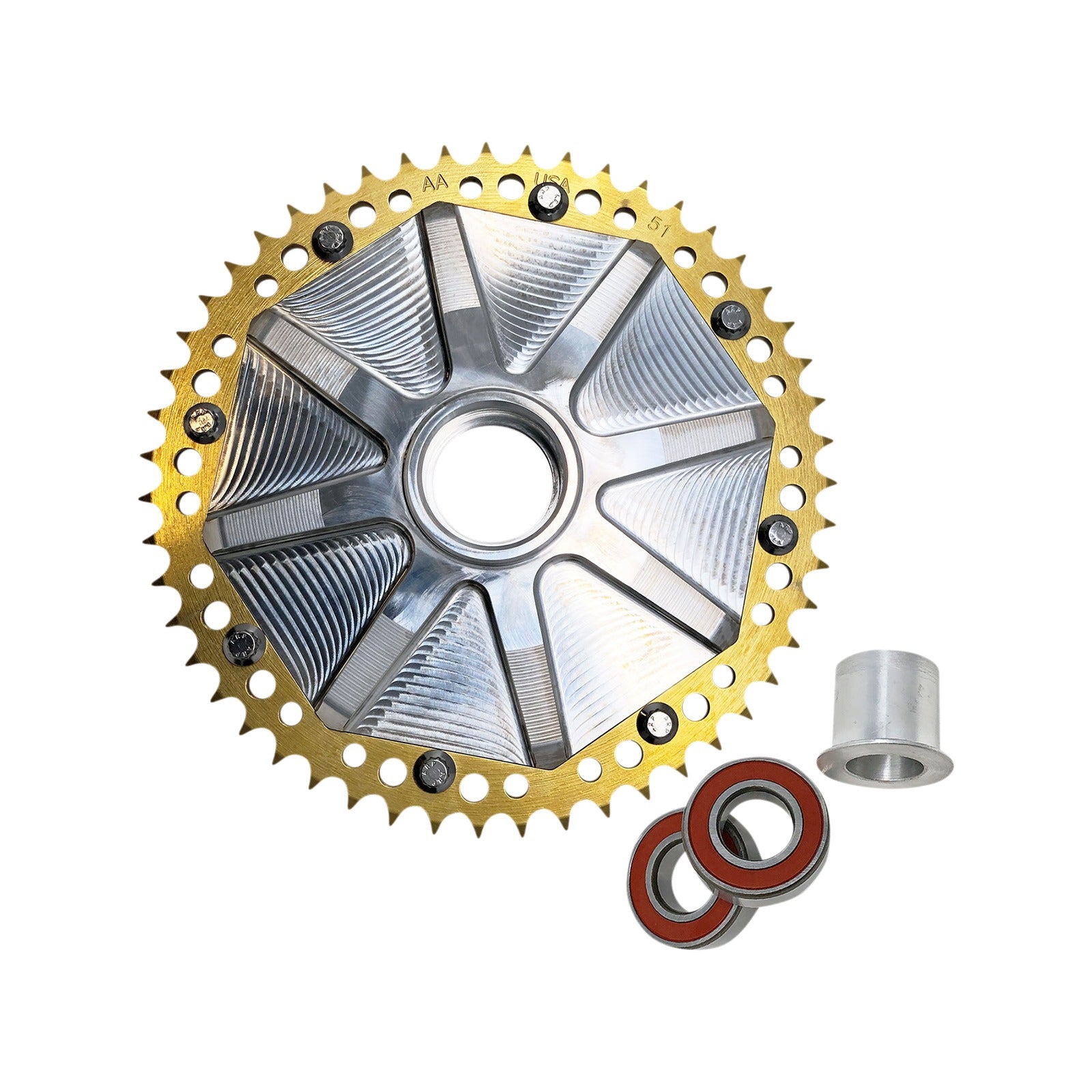ALLOY ART - CUSH DRIVE SPROCKET - GOLD - 51 TOOTH
