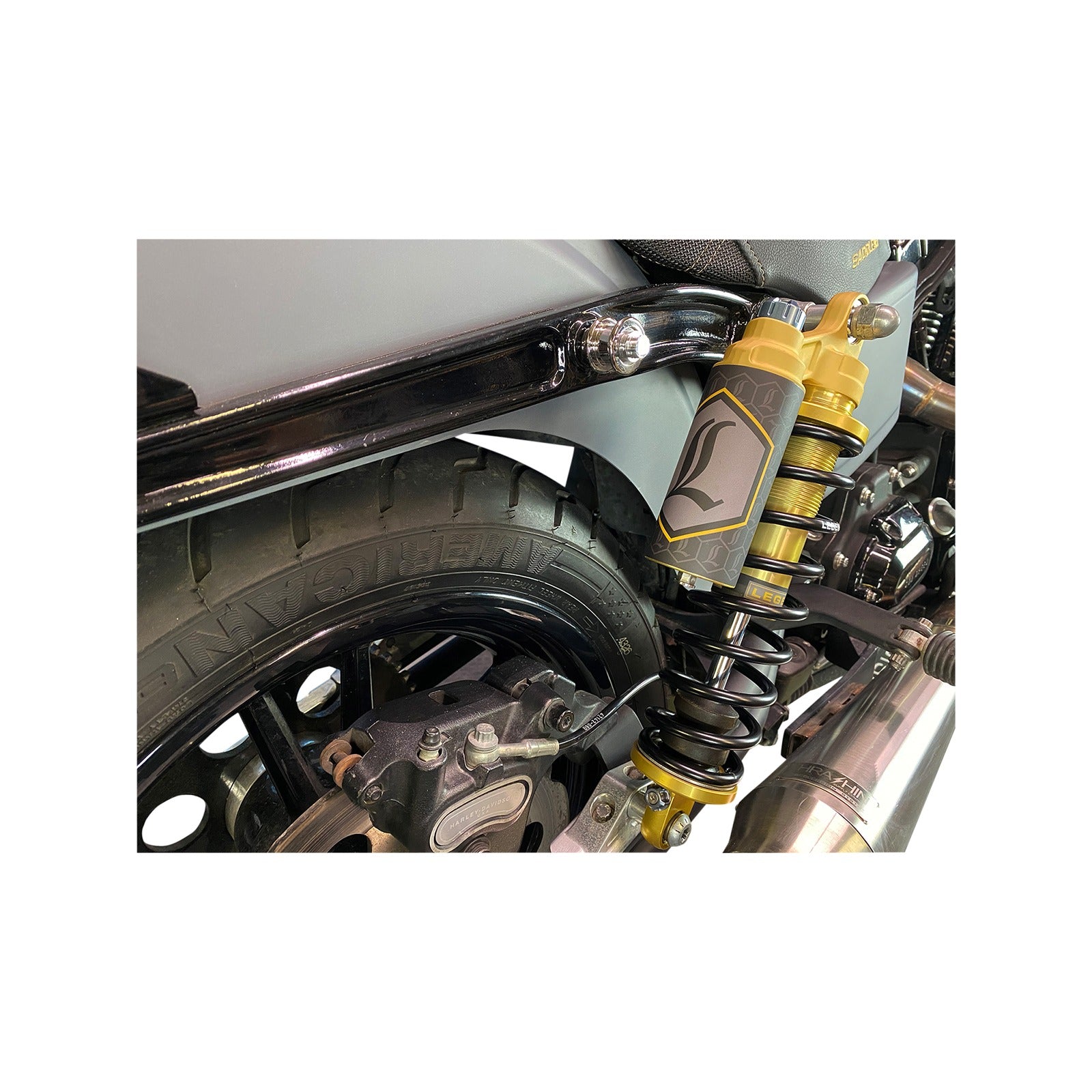 LEGEND SUSPENSION - REVO ARC PIGGYBACK SHOCKS - 13" - STANDARD - GOLD - '99-'17 DYNA