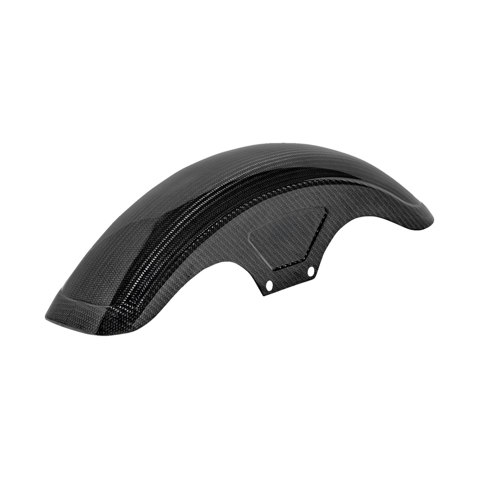 SADDLEMEN - FRONT FENDER - CARBON FIBER/GLOSS - DYNA/SPORTSTER