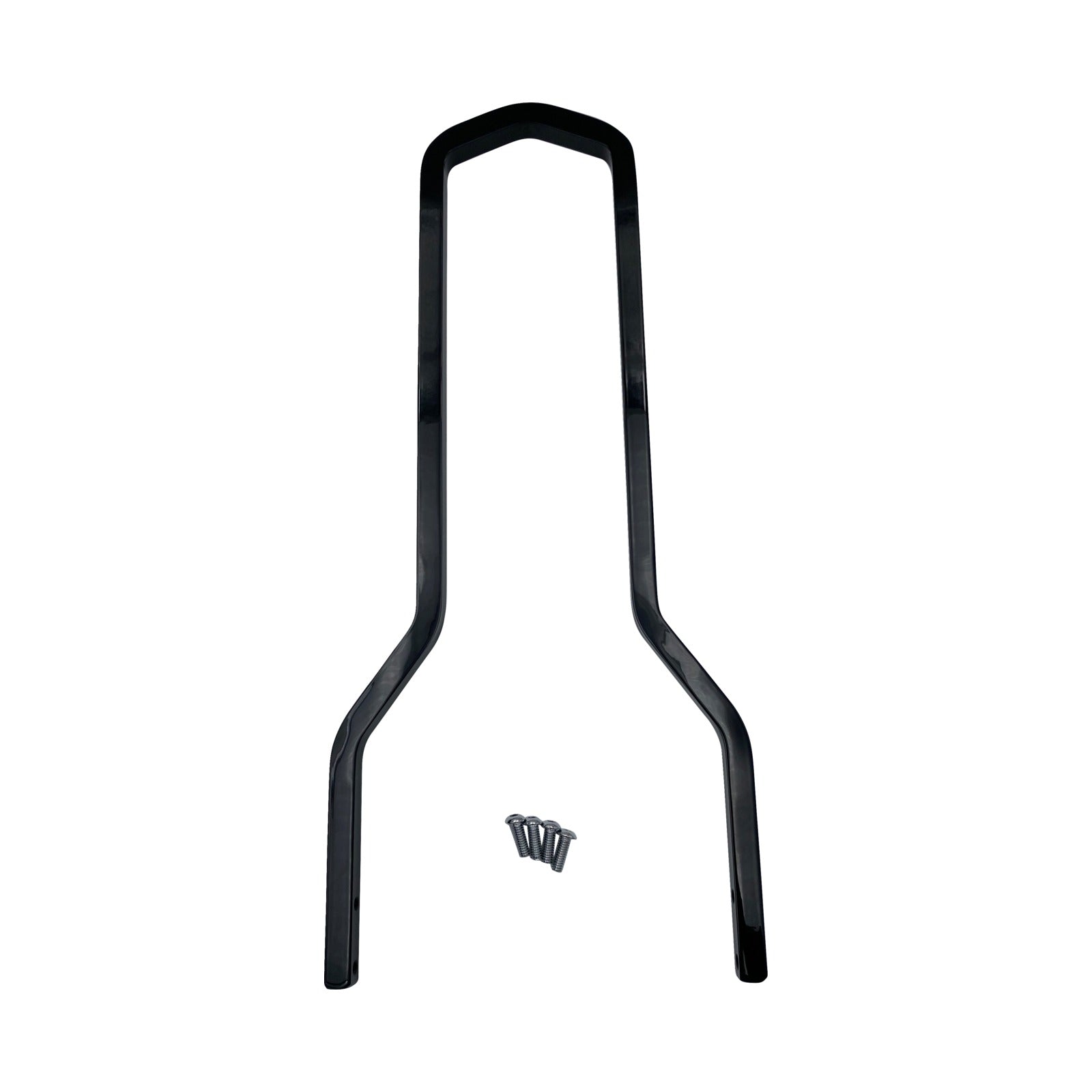 DRAG SPECIALTIES - ROUND SISSY BAR - BLACK - 14.75"H X 8.75"W