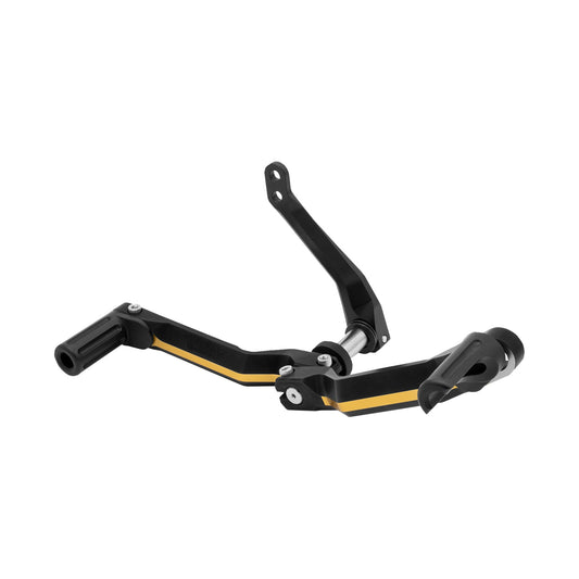 DRAG SPECIALTIES - HEEL/TOE SHIFTER DESIGNED BY GILLES - ADJUSTABLE - BLACK/GOLD
