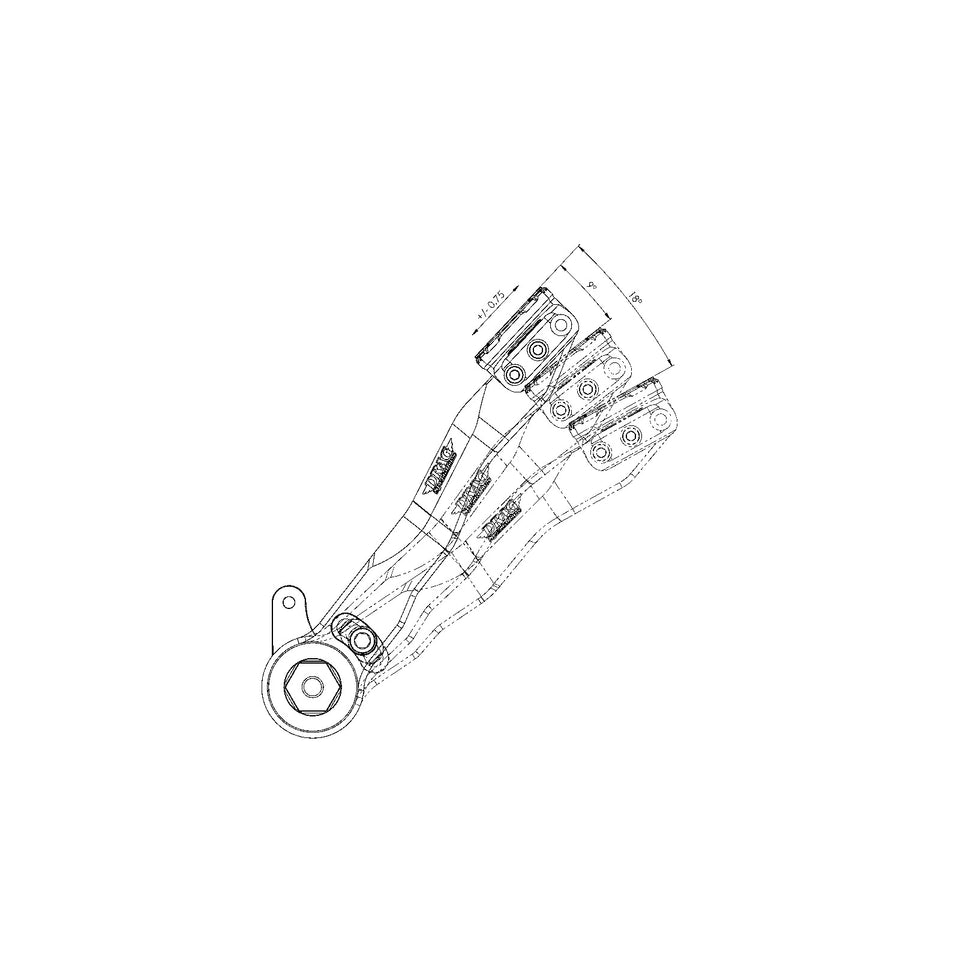 DRAG SPECIALTIES - BRAKE PEDAL DESIGNED BY GILLES - ADJUSTABLE - BLACK