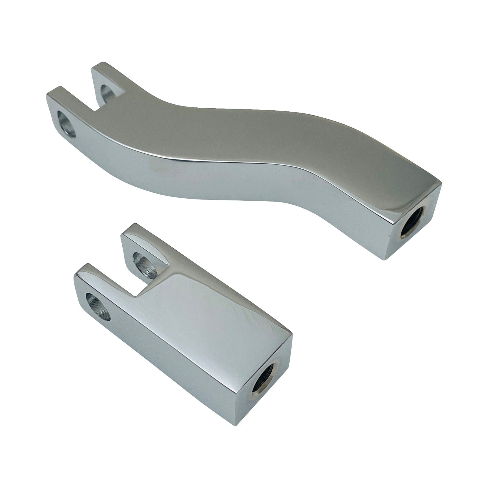 DRAG SPECIALTIES - PASSENGER PEG MOUNT - FOOT PEG SUPPORTS - CHROME - FXD