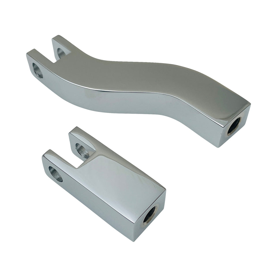 DRAG SPECIALTIES - PASSENGER PEG MOUNT - FOOT PEG SUPPORTS - CHROME - FXD