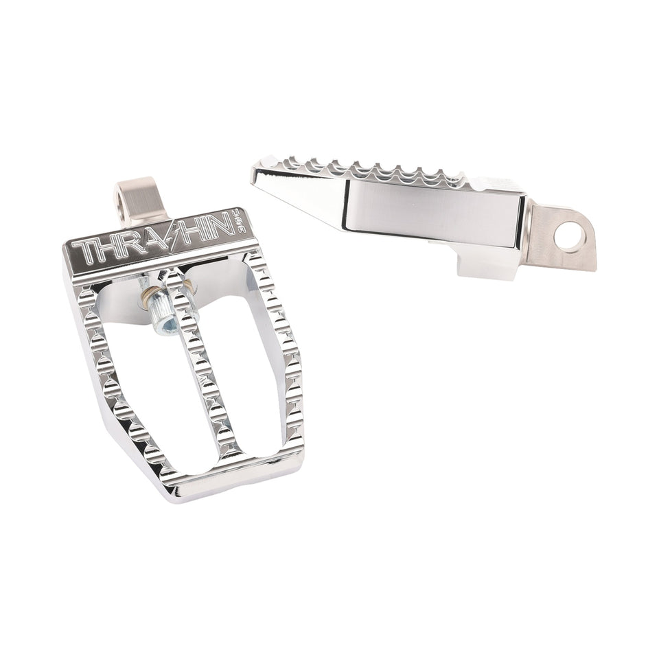 THRASHIN SUPPLY CO. - MILITANT FOOT PEGS - FRONT/REAR - CHROME