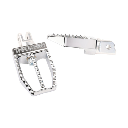 THRASHIN SUPPLY CO. - MILITANT FOOT PEGS - FRONT - CHROME
