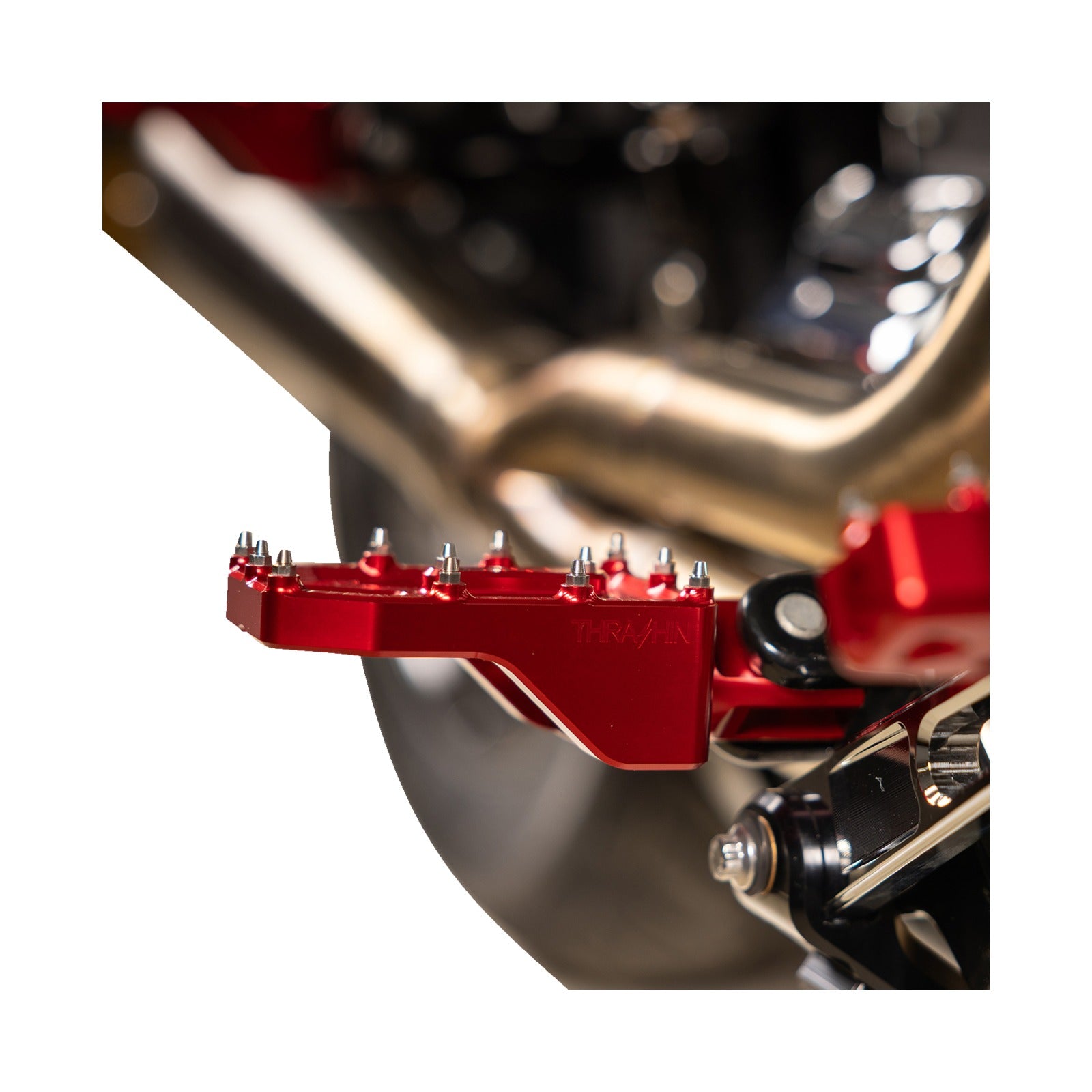 THRASHIN SUPPLY CO. - AGGRESSOR FOOT PEGS - REAR- RED - HD '72-'25