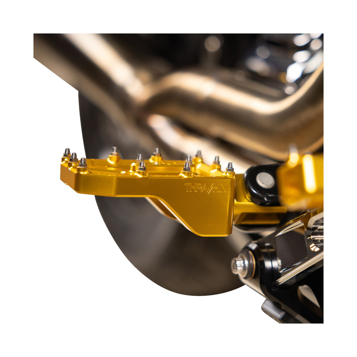 THRASHIN SUPPLY CO. - AGGRESSOR FOOT PEGS - REAR - GOLD - HD '72-'25