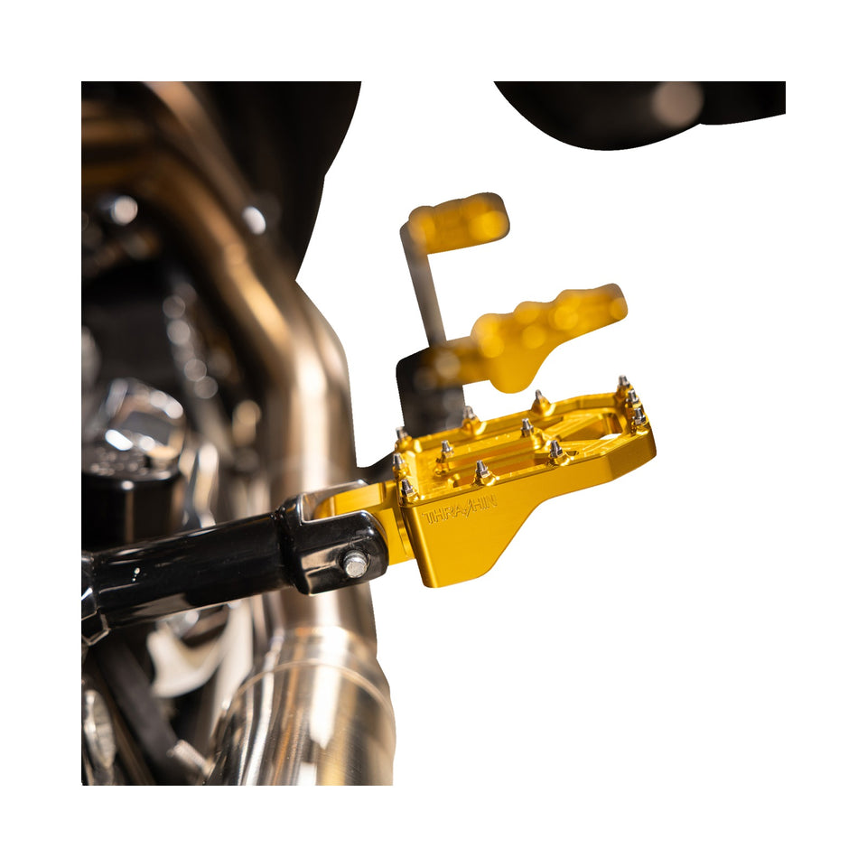 THRASHIN SUPPLY CO. - AGGRESSOR FOOT PEGS - REAR - GOLD - HD '72-'25