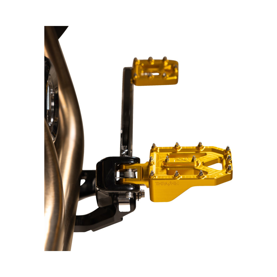 THRASHIN SUPPLY CO. - AGGRESSOR FOOT PEGS - REAR - GOLD - HD '72-'25