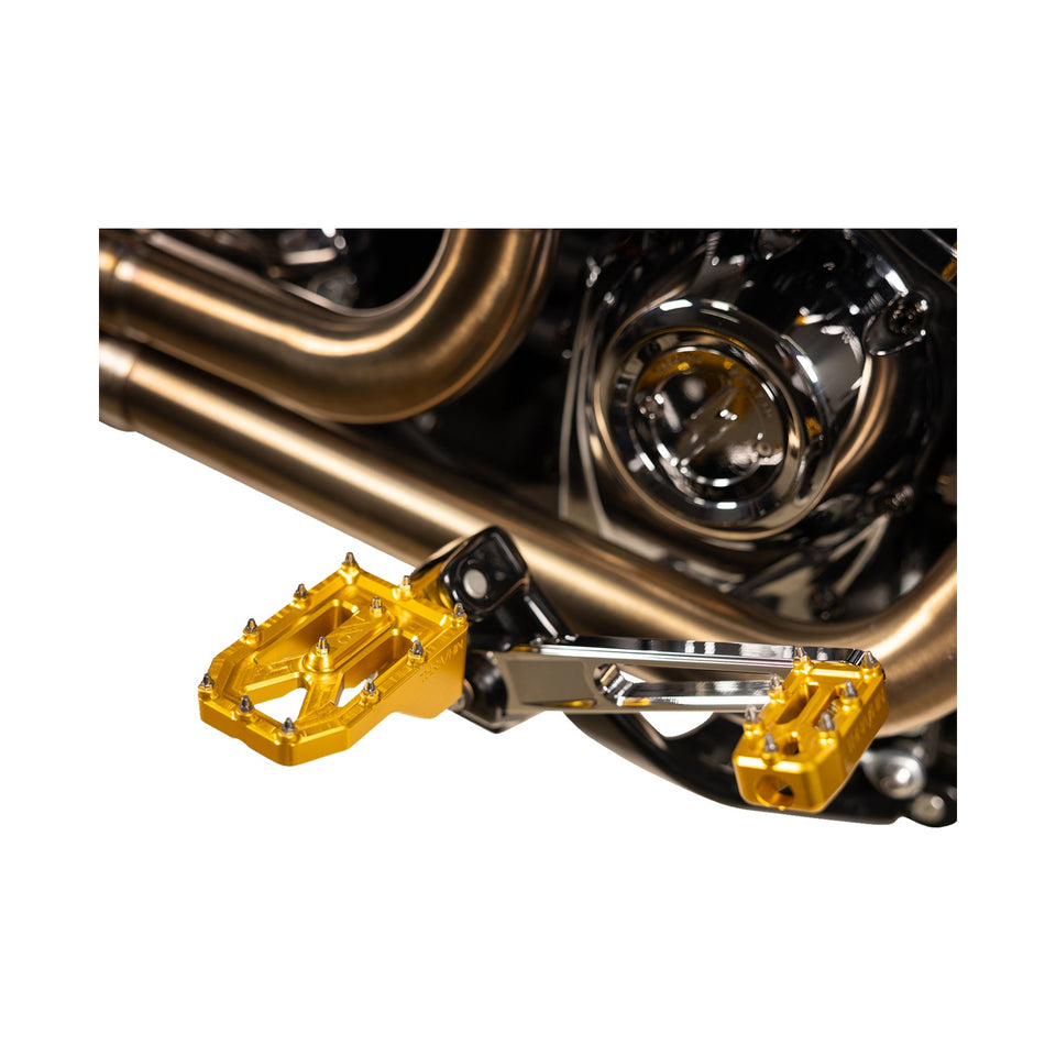 THRASHIN SUPPLY CO. - AGGRESSOR FOOT PEGS - REAR - GOLD - HD '72-'25