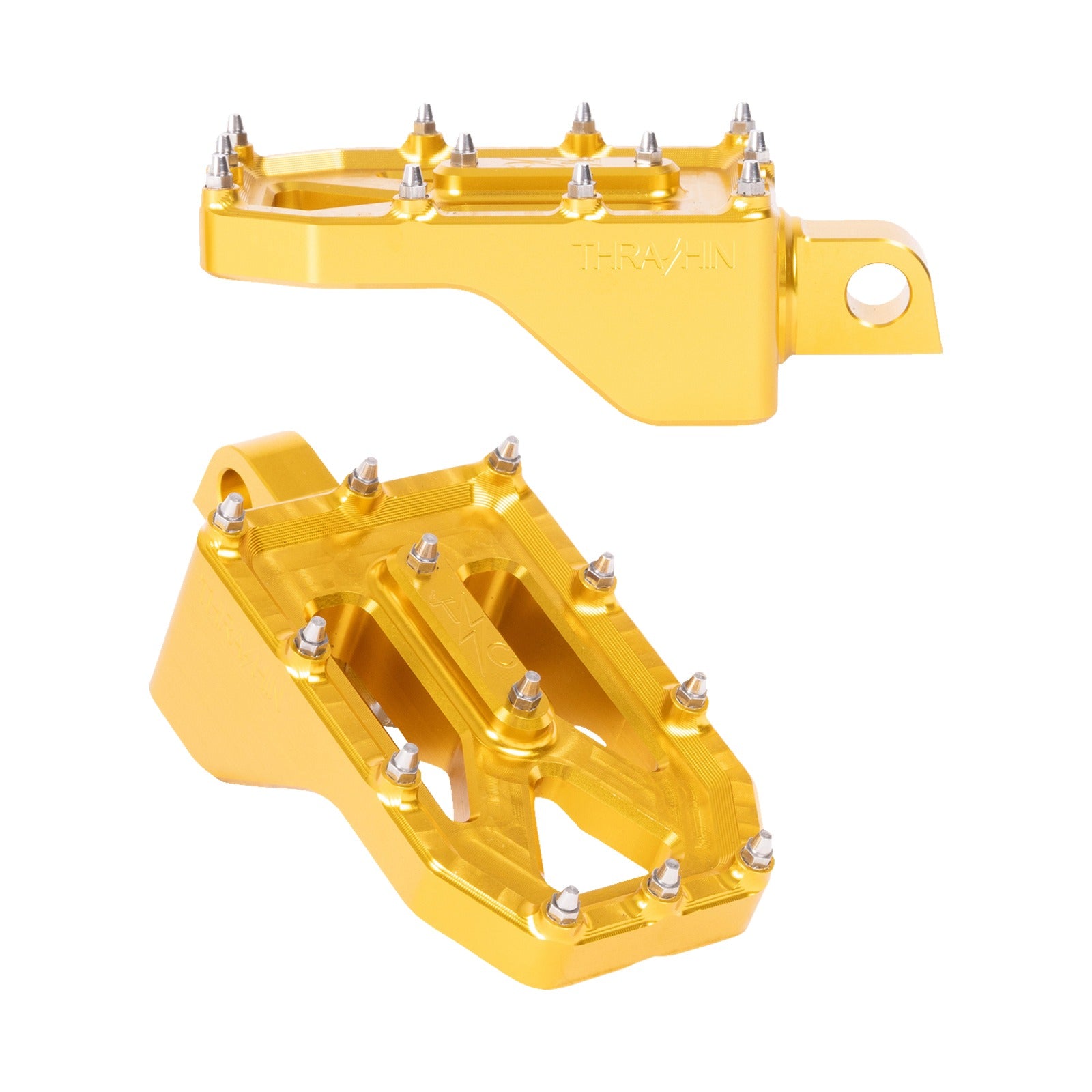 THRASHIN SUPPLY CO. - AGGRESSOR FOOT PEGS - REAR - GOLD - HD '72-'25