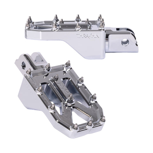 THRASHIN SUPPLY CO. - AGGRESSOR FOOT PEGS - FRONT - CHROME - FL/FX '18-'25