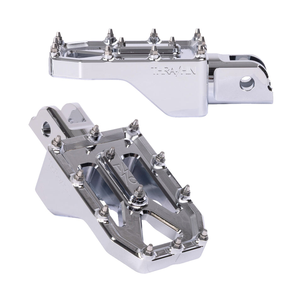 THRASHIN SUPPLY CO. - AGGRESSOR FOOT PEGS - FRONT - CHROME - FL/FX '18-'25