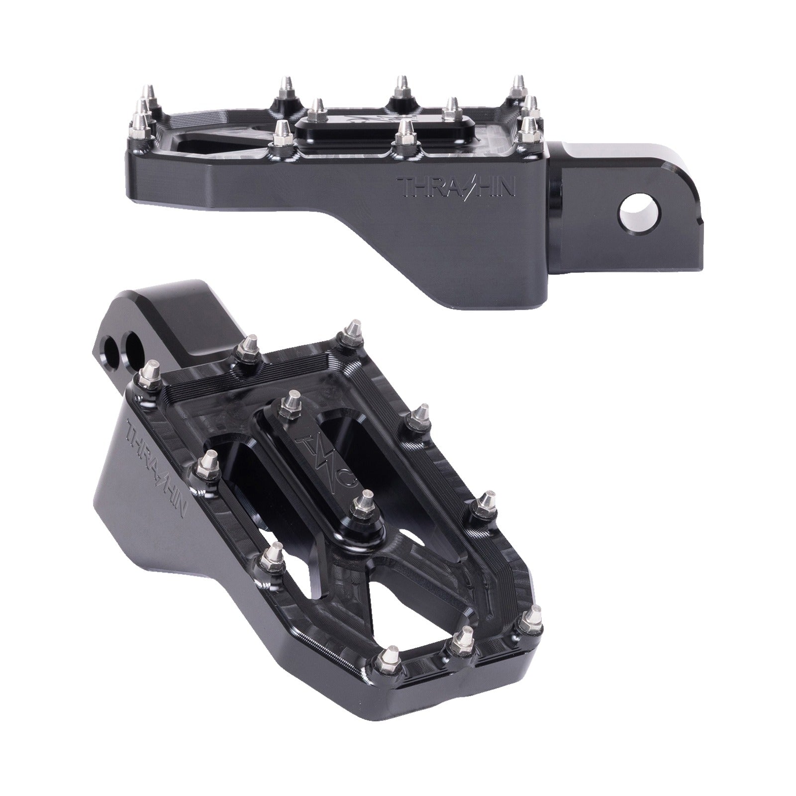 THRASHIN SUPPLY CO. - AGGRESSOR FOOT PEGS - REAR - BLACK - FL/FX '18-'25
