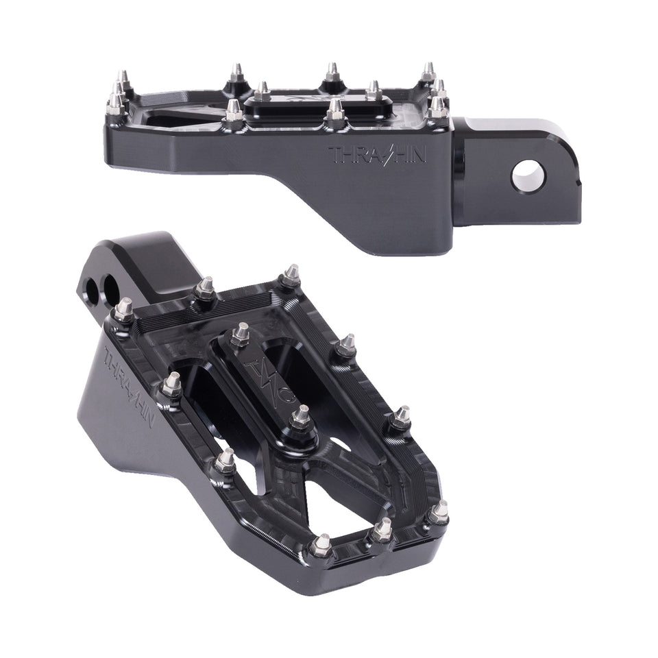 THRASHIN SUPPLY CO. - AGGRESSOR FOOT PEGS - REAR - BLACK - FL/FX '18-'25