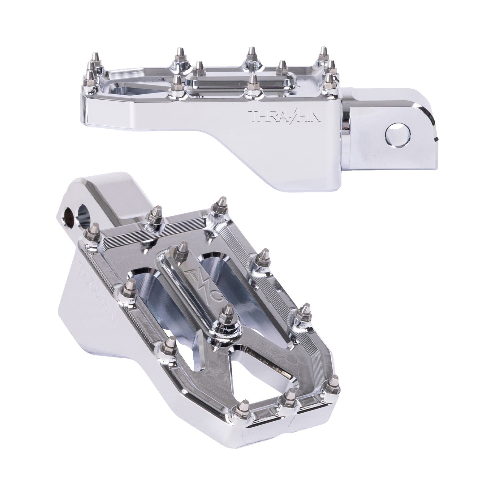 THRASHIN SUPPLY CO. - AGGRESSOR FOOT PEGS - REAR - CHROME - FL/FX '18-'25