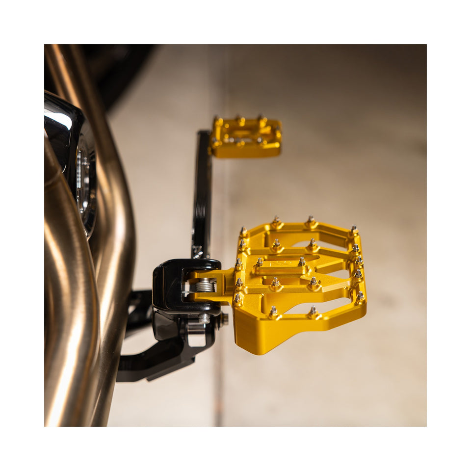 THRASHIN SUPPLY CO. - MINI AGGRESSOR FLOORBOARDS - GOLD - REAR