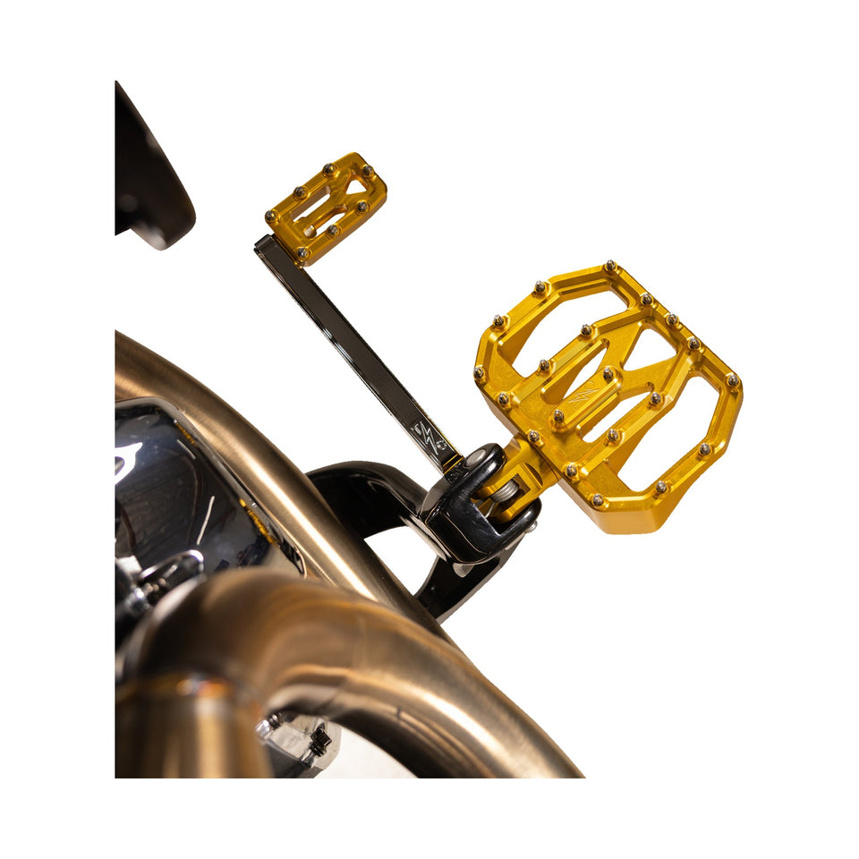 THRASHIN SUPPLY CO. - MINI AGGRESSOR FLOORBOARDS - GOLD - REAR