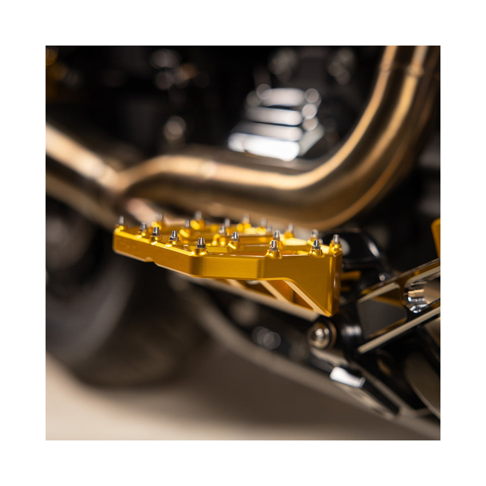 THRASHIN SUPPLY CO. - MINI AGGRESSOR FLOORBOARDS - GOLD - REAR