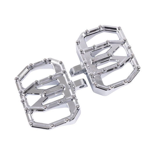 THRASHIN SUPPLY CO. - MINI AGGRESSOR FLOORBOARDS - CHROME - REAR