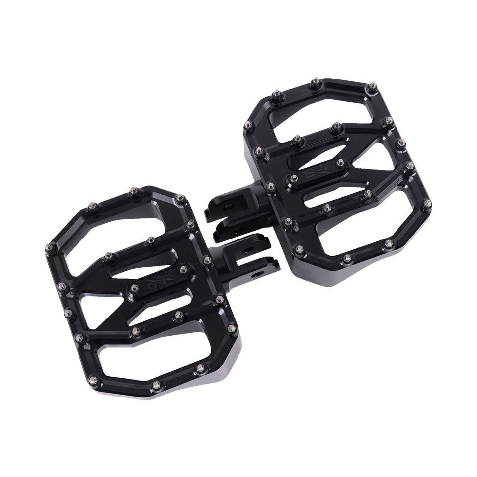 THRASHIN SUPPLY CO. - MINI AGGRESSOR FLOORBOARDS - BLACK - FRONT