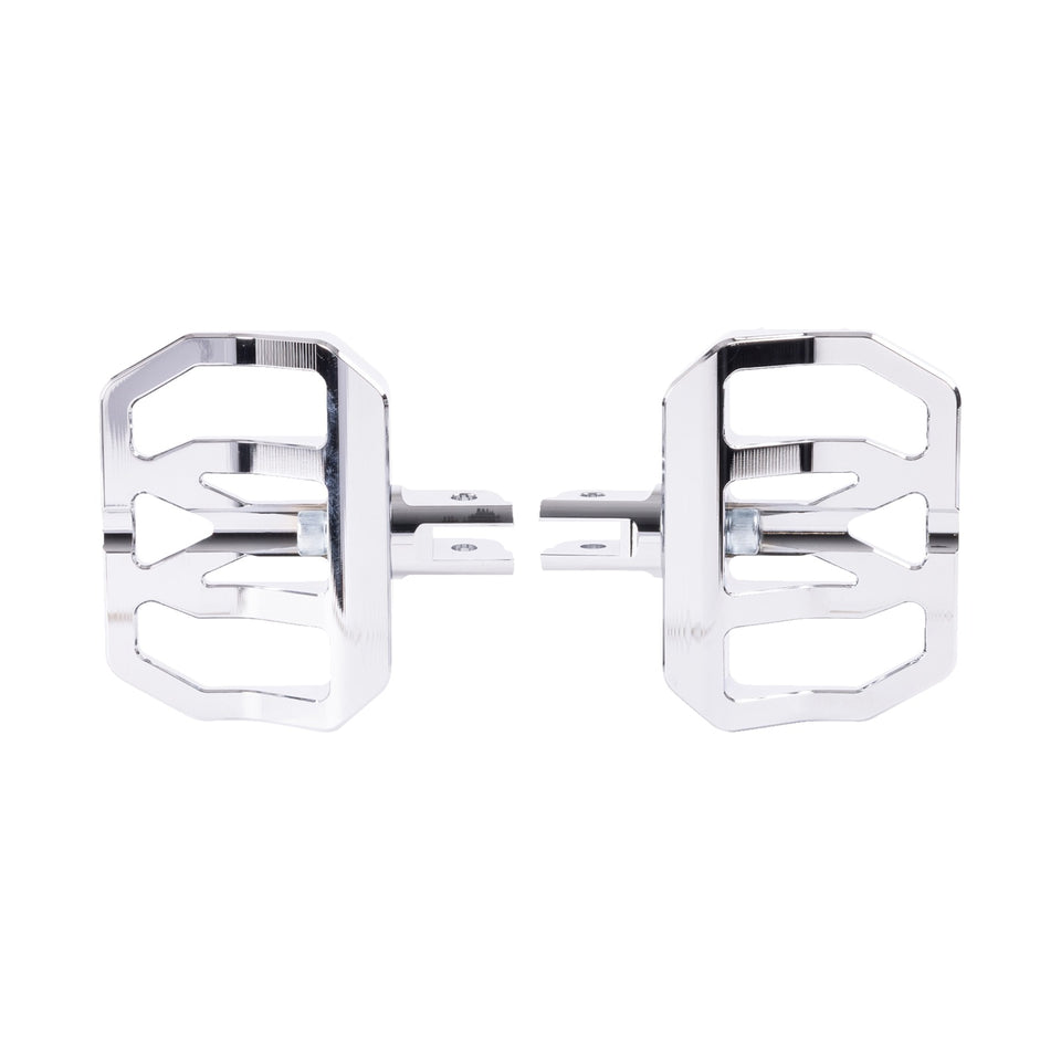 THRASHIN SUPPLY CO. - MINI AGGRESSOR FLOORBOARDS - CHROME - FRONT