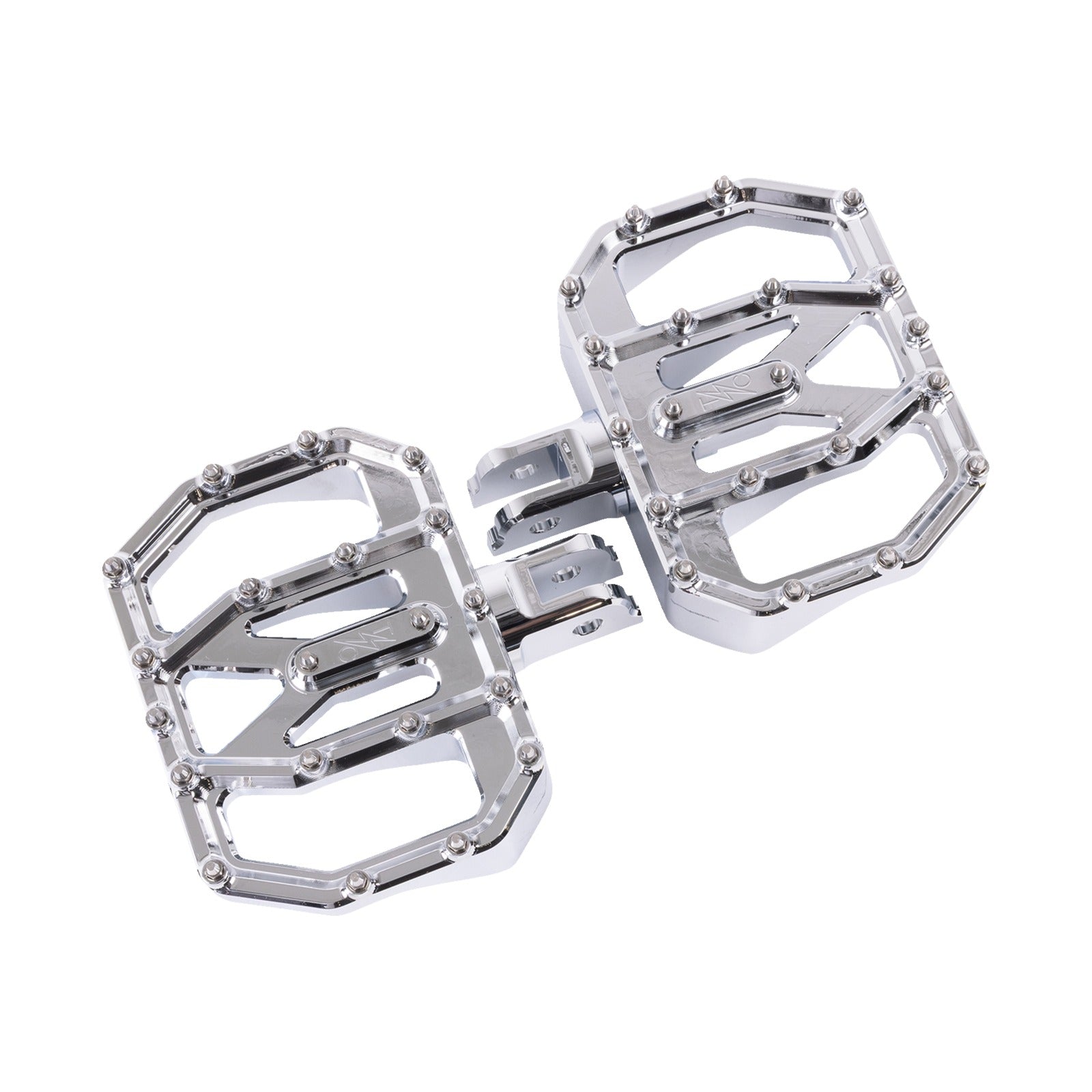 THRASHIN SUPPLY CO. - MINI AGGRESSOR FLOORBOARDS - CHROME - FRONT
