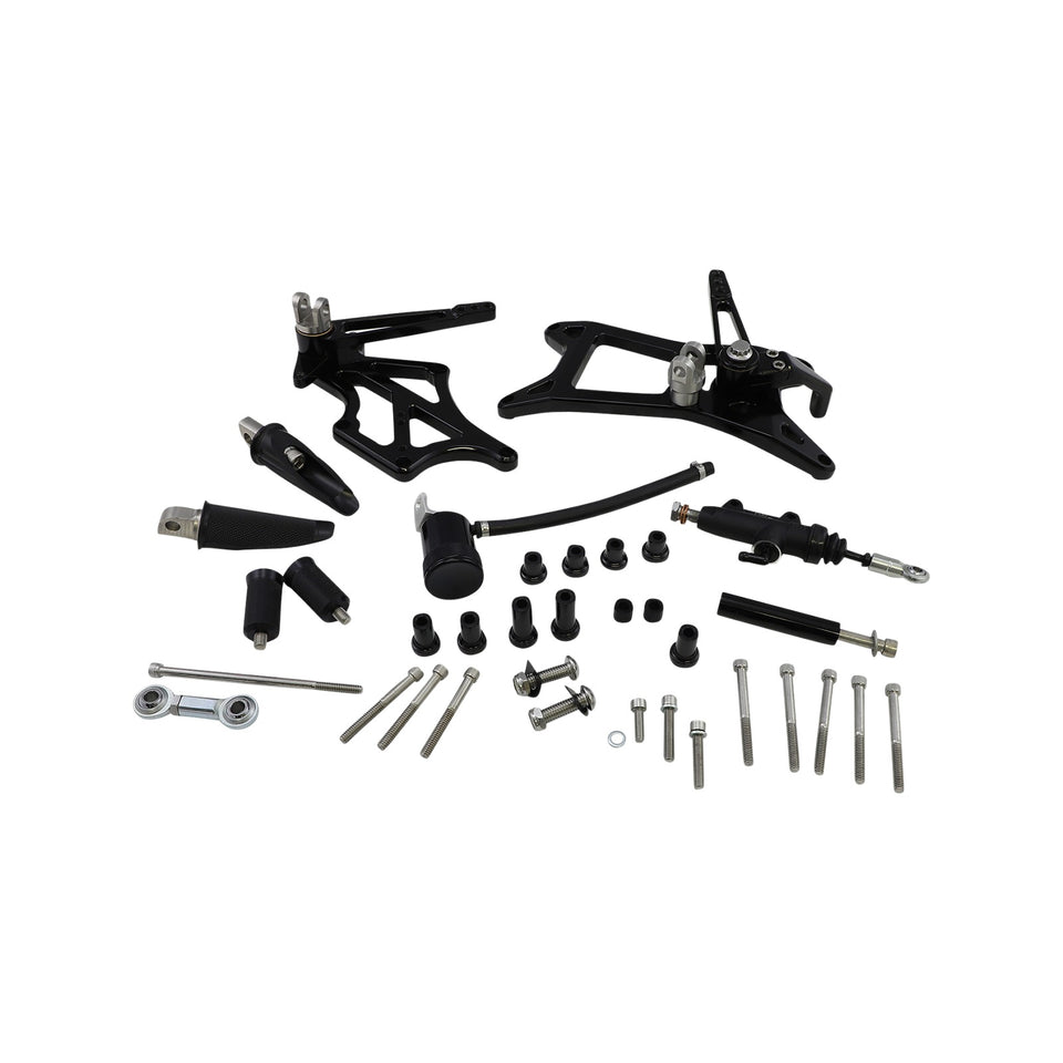 SPEED MERCHANT - MID-CONTROLS - WITH PEGS - BLACK - FL '17-'23