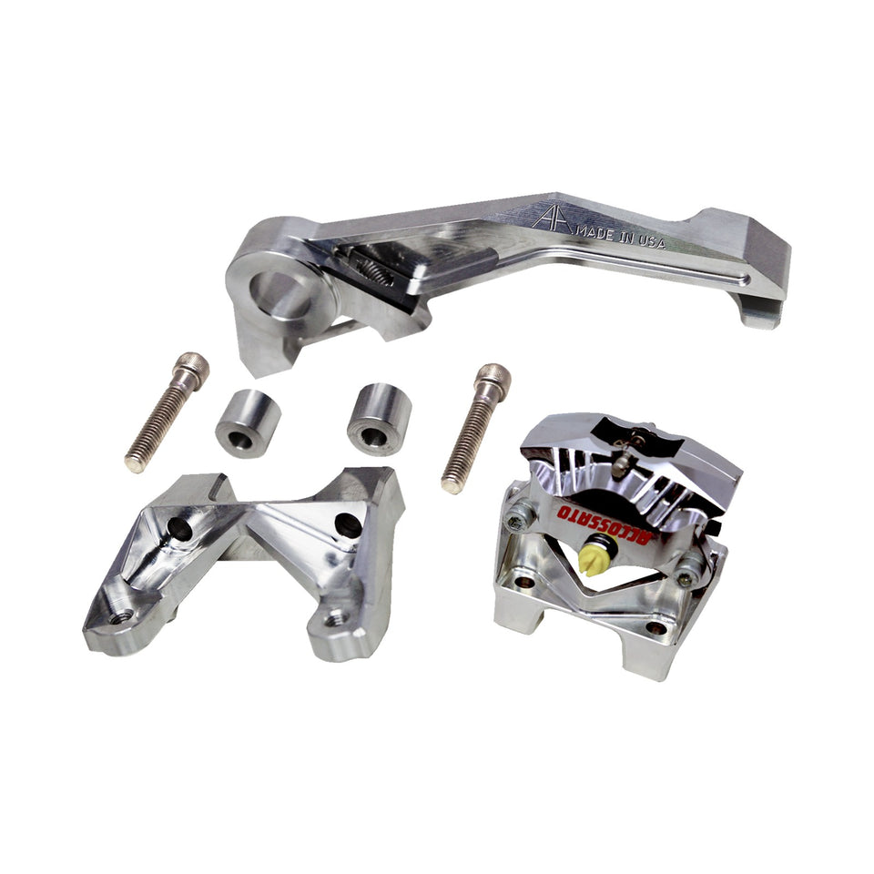ALLOY ART - MULTI BRAKE CALIPER MOUNT - 84MM BOLT CENTER - RAW - SUPER SPORT