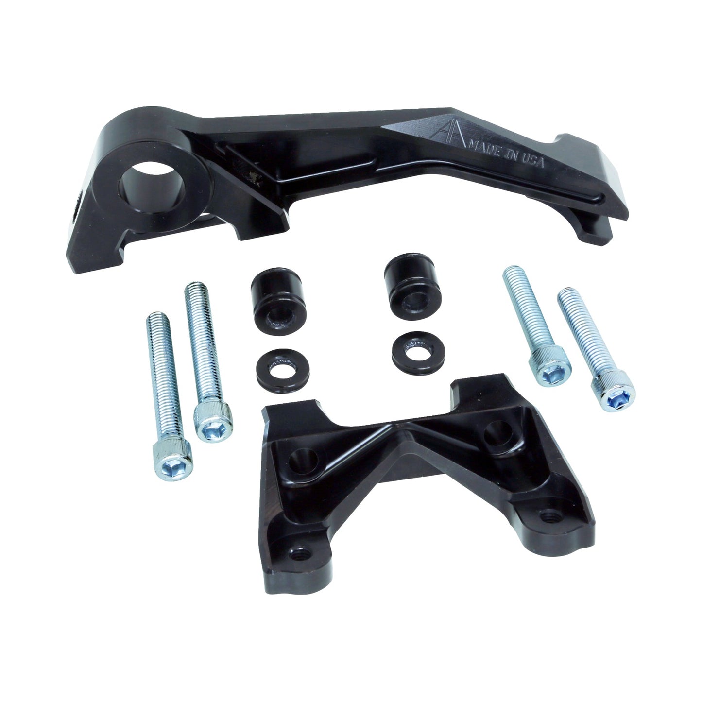 ALLOY ART - MULTI BRAKE CALIPER MOUNT - 108MM BOLT CENTER - BLACK - SUPER SPORT