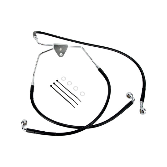 DRAG SPECIALTIES - BRAKE LINE - FRONT (LOWER/UPPER) - BLACK
